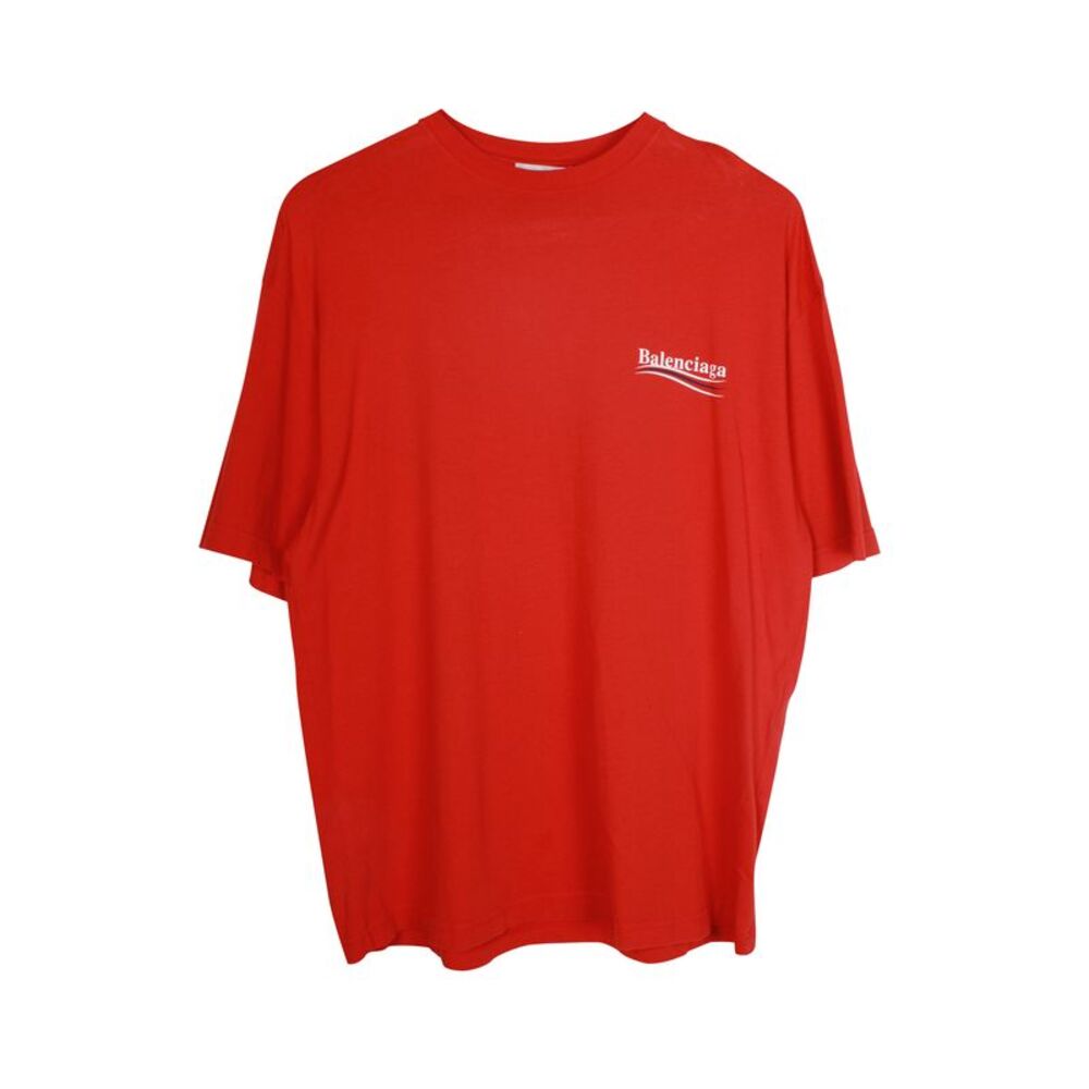 Balenciaga Political Campaign Logo T-shirt in Red Cotton